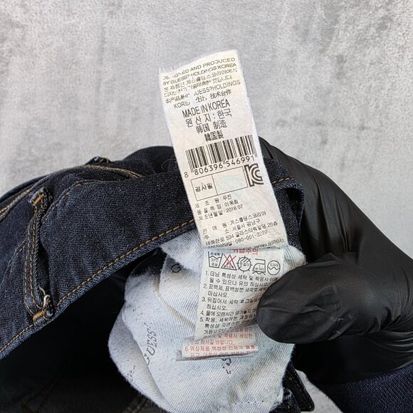 Guess Jeans Mens 32 Dark Wash Slim Fit Stretch Denim KG4D2190 BBK Classic - Picture 11 of 12